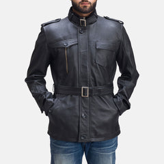 Hunter Leather Jacket In Black