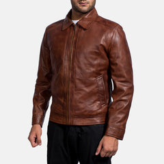 Inferno Leather Jacket In Brown