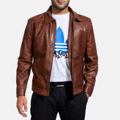 Inferno Leather Jacket In Brown