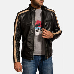 Jack Biker Jacket Made From Black Leather