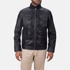Maurice Leather Jacket In Black