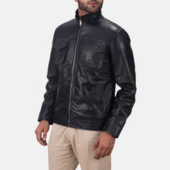 Maurice Leather Jacket In Black
