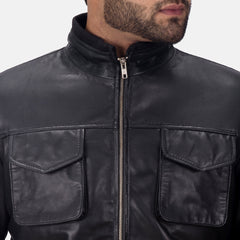 Maurice Leather Jacket In Black