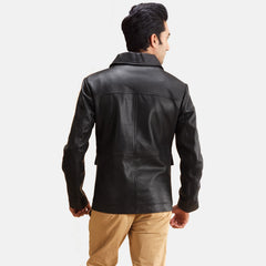 Raven Leather Jacket In Black
