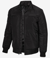 Classic Men's Bomber Jacket in Black Polyester