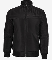 Classic Men's Bomber Jacket in Black Polyester