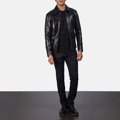 Mystical Leather Jacket In Black