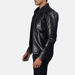 Mystical Leather Jacket In Black