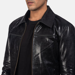 Mystical Leather Jacket In Black