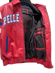 Pelle Pelle Men's LEATHER ARCHES JACKET SODA CLUB RED BLUE