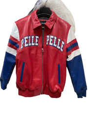 Pelle Pelle Men's LEATHER ARCHES JACKET SODA CLUB RED BLUE