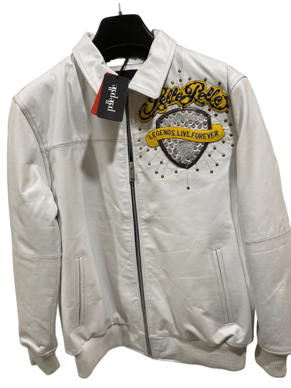 Pelle Pelle  Legends Live Forever White Men's Leather Jacket