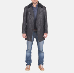 Pierce Shearling Leather Jacket In Black