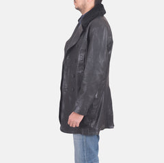 Pierce Shearling Leather Jacket In Black