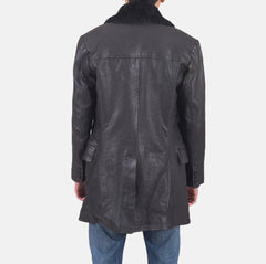 Pierce Shearling Leather Jacket In Black