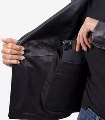 Women BLACK Asymmetrical Biker Leather Jacket