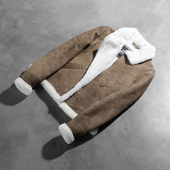 Sherilyn B-3 Distressed Leather Bomber Jacket In Brown