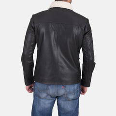 Snow Cole Leather Jacket In Black