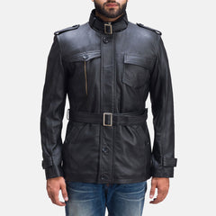 Hunter Leather Jacket In Black