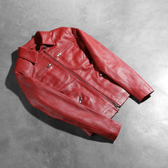 Tomachi Leather Jacket In Red