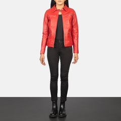 Tomachi Leather Jacket In Red