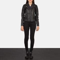Carolyn Black Quilted Biker Jacket