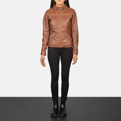 Tomachi Leather Jacket In Brown