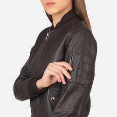 Ava Ma-1 Brown Leather Bomber