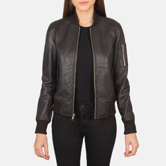 Ava Ma-1 Brown Leather Bomber