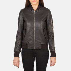 Ava Ma-1 Brown Leather Bomber