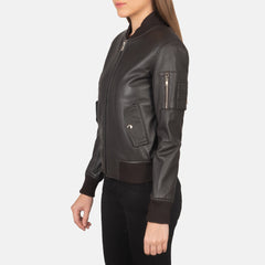 Ava Ma-1 Brown Leather Bomber