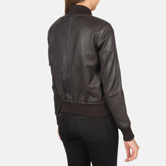 Ava Ma-1 Brown Leather Bomber