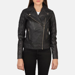 Carolyn Black Quilted Biker Jacket