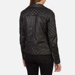 Carolyn Black Quilted Biker Jacket