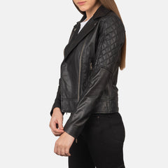 Carolyn Black Quilted Biker Jacket