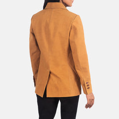 Norma Nubuck Blazer In Brown