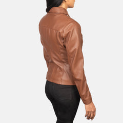Tomachi Leather Jacket In Brown