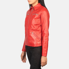 Tomachi Leather Jacket In Red