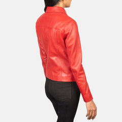 Tomachi Leather Jacket In Red