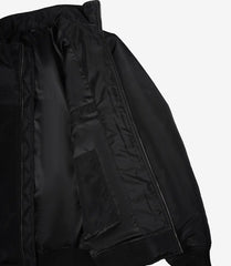 Classic Men's Bomber Jacket in Black Polyester