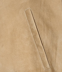 Men's Camel Brown Real Suede Bomber Leather Jacket