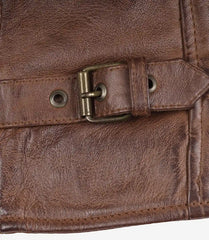 Men's Cognac Lambskin Motorcycle Leather Jacket
