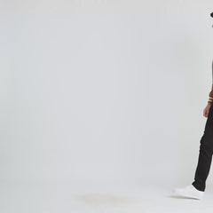 Pascal Leather Varsity Jacket In Tan Brown