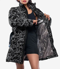 Dalia Women's Black Duck Down Puffer Coat 700 Fill