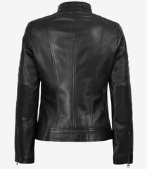 Women's Timeless Black Leather Biker Jacket