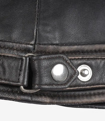 Women's Quilted Distressed Brown Real Leather Jacket Biker Style